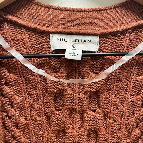 Nili Lotan x Target Long Cableknit Cardigan L - Picture 5 of 7